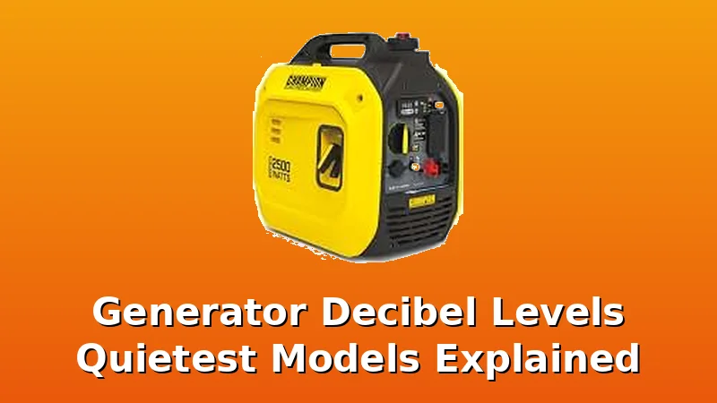Generator Decibel Levels Quietest Models Explained - WattBreeze review with measurements and honest opinion