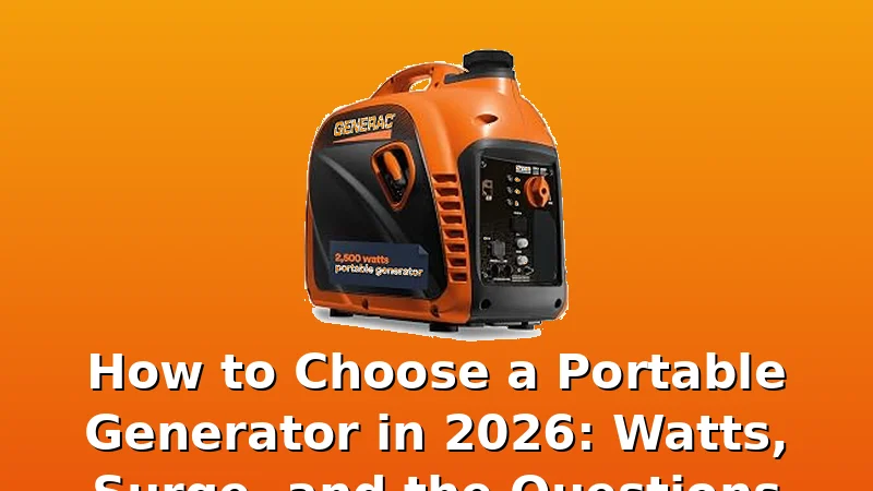 How to Choose a Portable Generator in 2026: Watts, Surge, and the Questions Nobody Asks - WattBreeze review with measurements and honest opinion