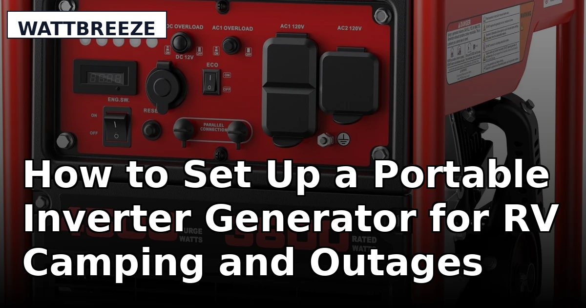 How to Set Up a Portable Inverter Generator for RV Camping and Outages