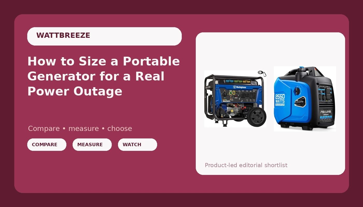 How to Size a Portable Generator for a Real Power Outage
