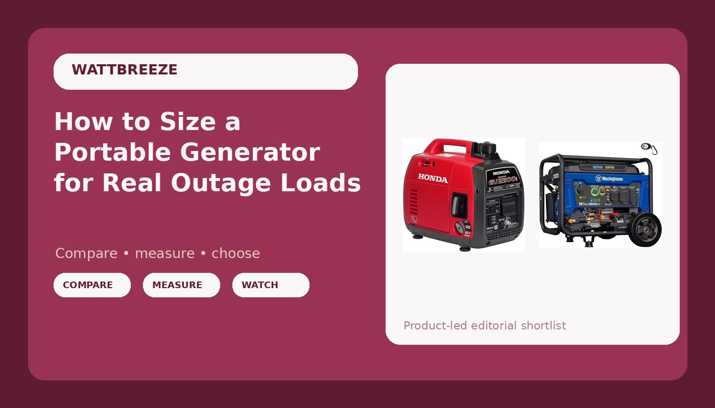 How to Size a Portable Generator for Real Outage Loads