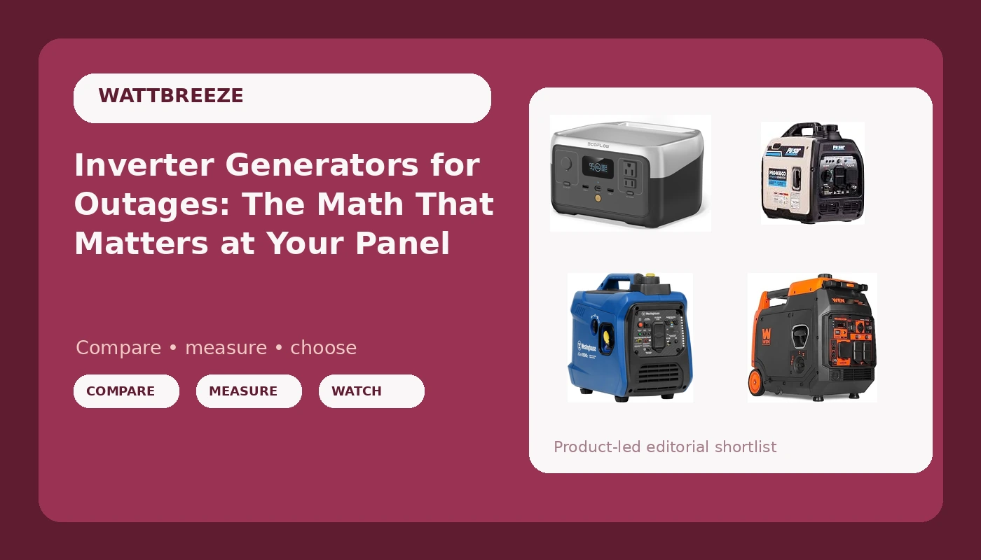 Inverter Generators for Outages: The Math That Matters at Your Panel
