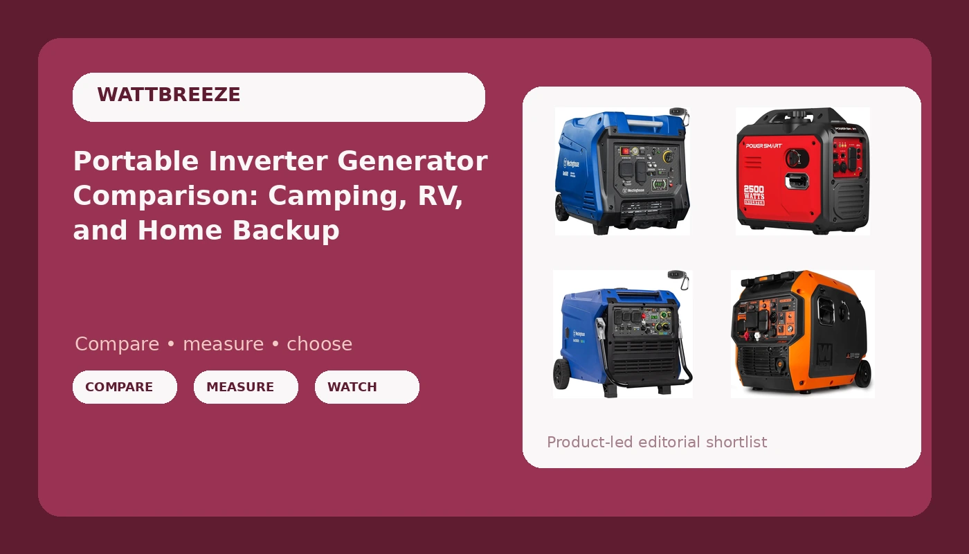 Portable Inverter Generator Comparison: Camping, RV, and Home Backup