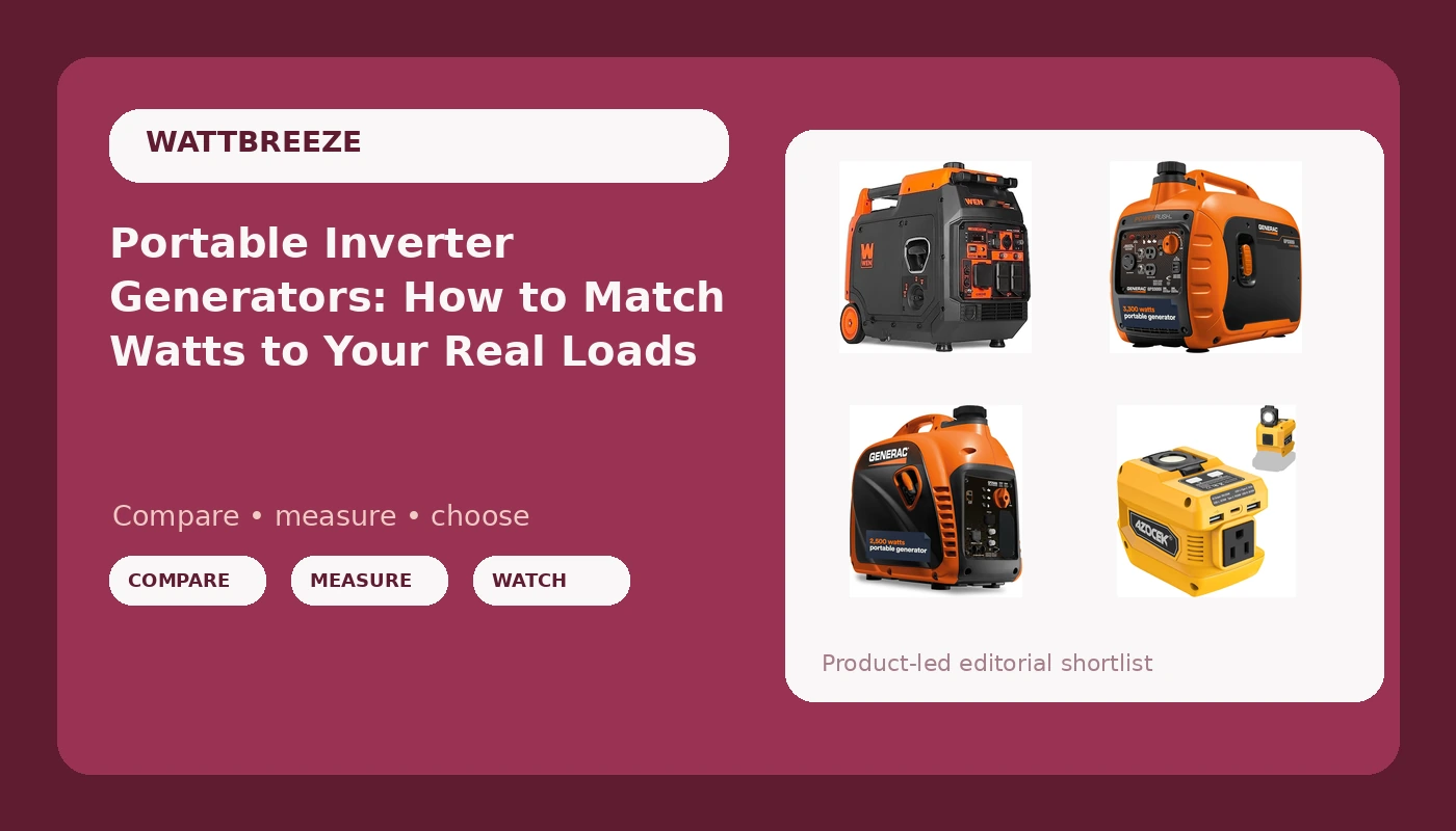 Portable Inverter Generators: How to Match Watts to Your Real Loads
