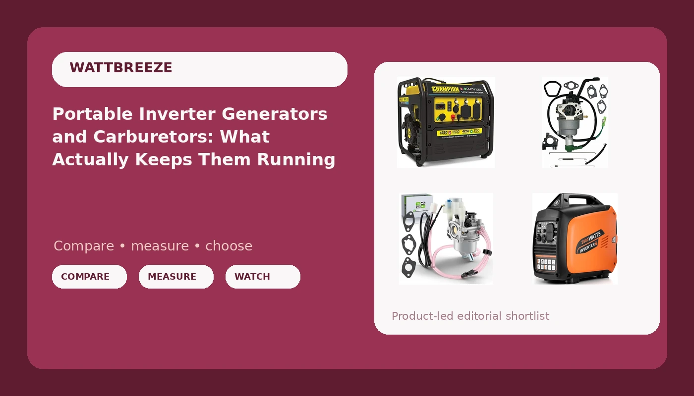 Portable Inverter Generators and Carburetors: What Actually Keeps Them Running
