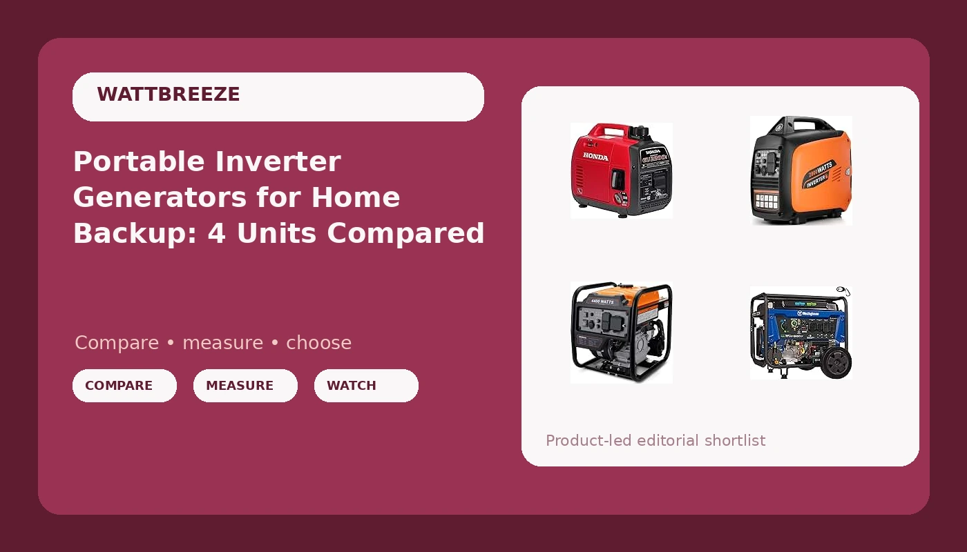 Portable Inverter Generators for Home Backup: 4 Units Compared