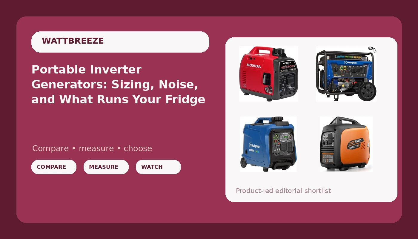 Portable Inverter Generators: Sizing, Noise, and What Runs Your Fridge