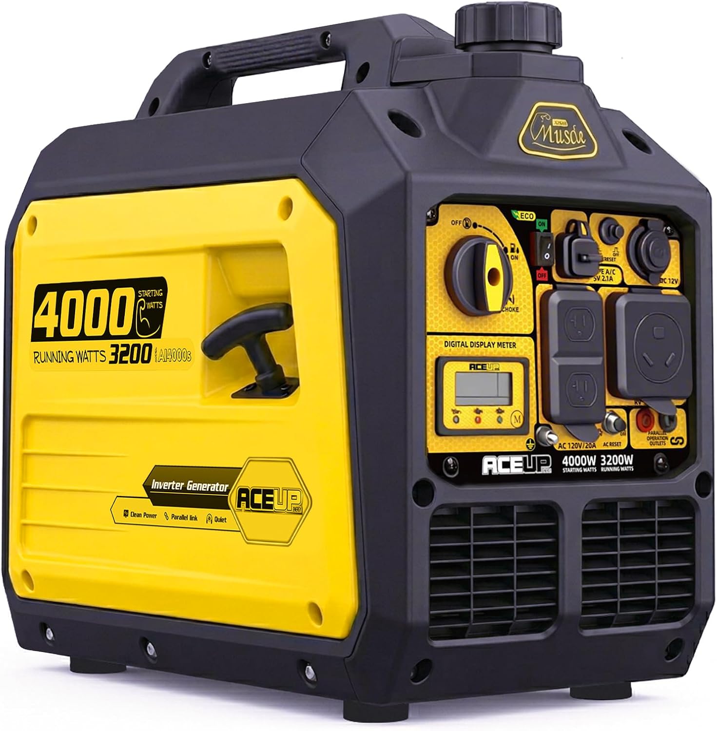 Aceup Energy 4000 Watt Gas Inverter Generator Portable Quiet for Home Use
