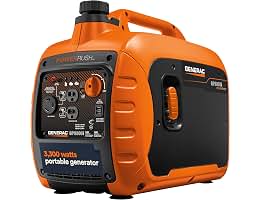 Generac 3,300 Watt Gas Powered Portable Inverter Generator, USB Charging