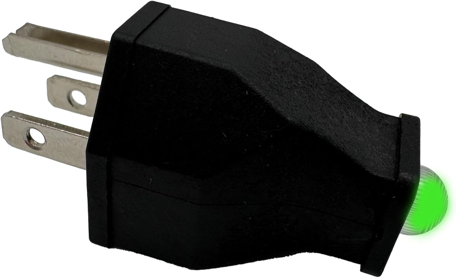 Made in USA Generator Neutral Ground Bonding Plug for Floating Neutral Generators (NEMA 5-15P 120V 15A) with Solid-State PCB and Green Status LED