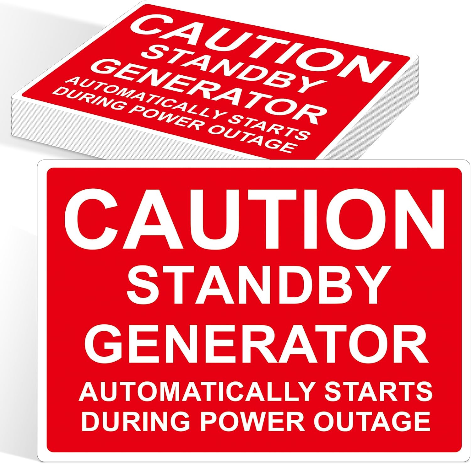 10 Pcs Caution Standby Generator Label (B0GKZG6YGJ)
